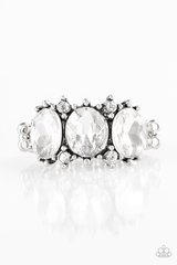 Straighten Your Crown White Paparazzi Ring Cashmere Pink Jewels