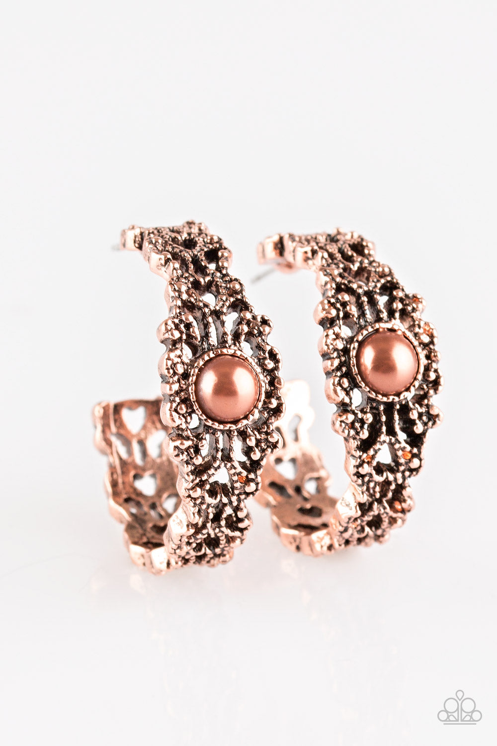 Exquisite Expense Copper Paparazzi Earring Cashmere Pink Jewels