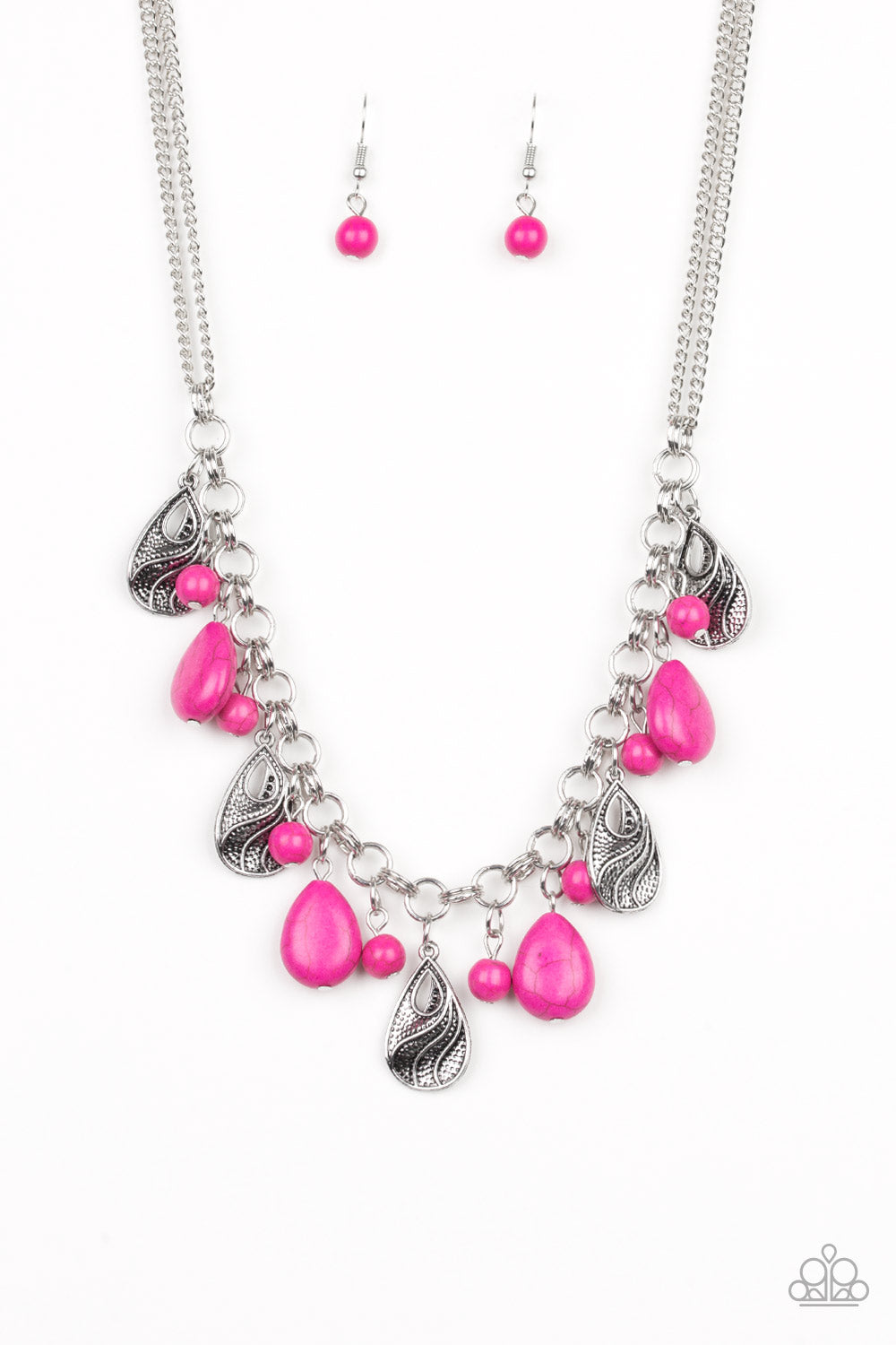 Terra Tranquility Pink Paparazzi Necklace Cashmere Pink Jewels - Cashmere Pink Jewels & Accessories, Cashmere Pink Jewels & Accessories - Paparazzi