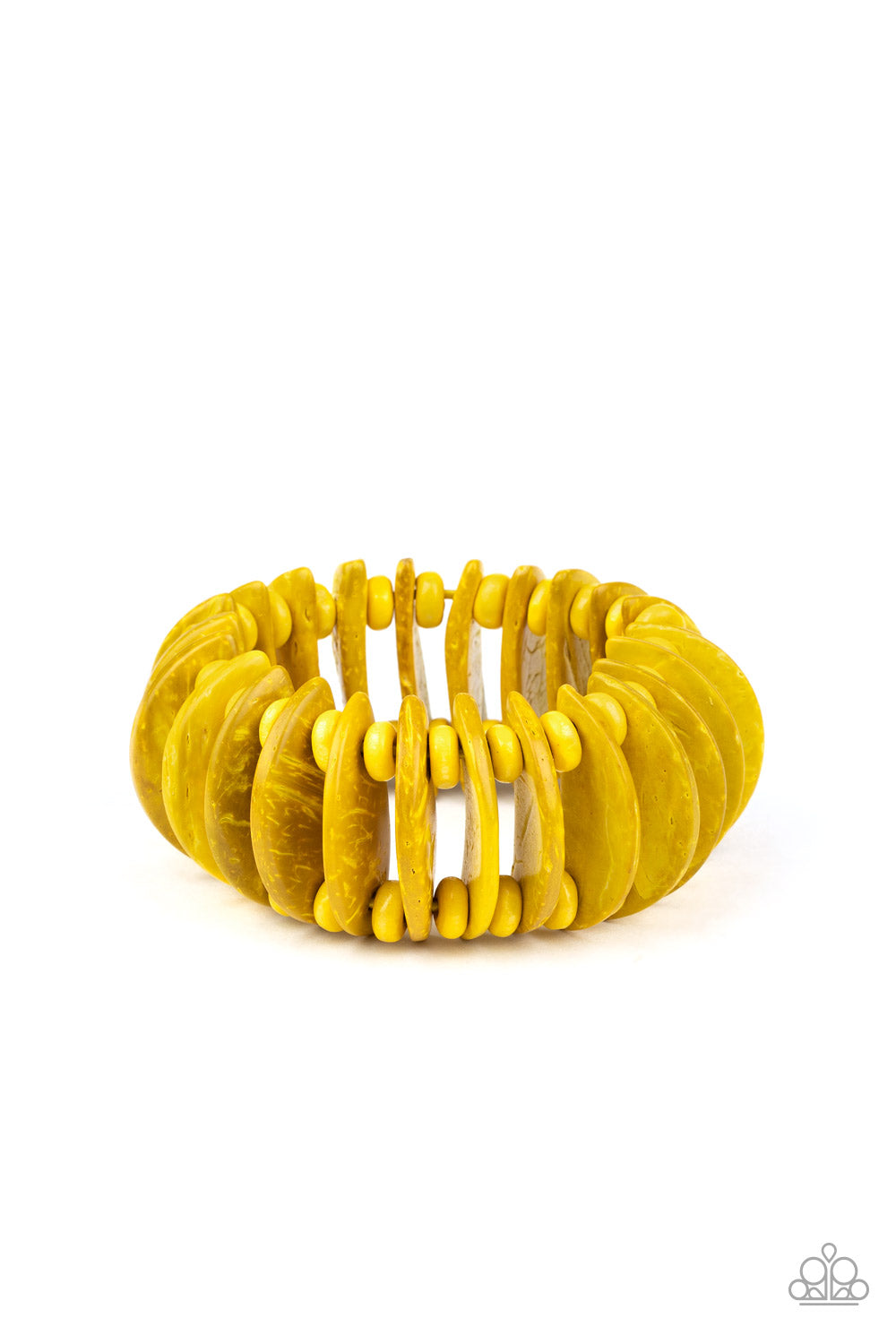 Tropical Tiki Bar Yellow Paparazzi Bracelet Cashmere Pink Jewels