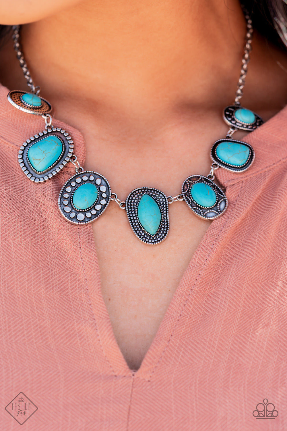 Albuquerque Artisan Blue Paparazzi Necklace Cashmere Pink Jewels