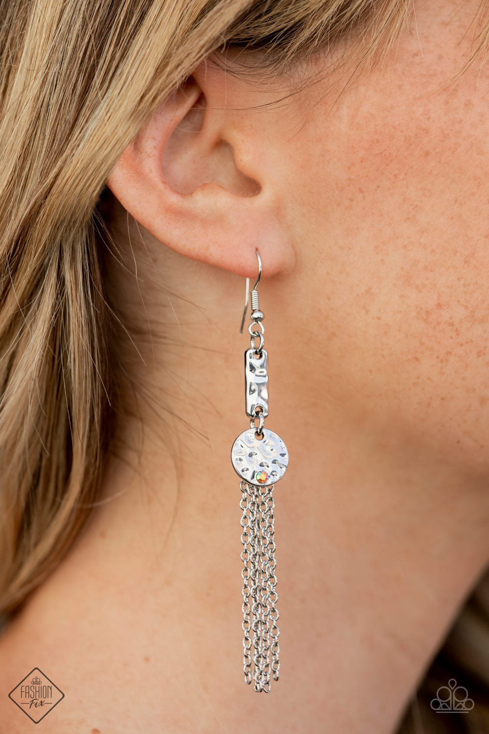 Twinkle Twinkle Little Trinket Silver Paparazzi Earring Cashmere Pink Jewels